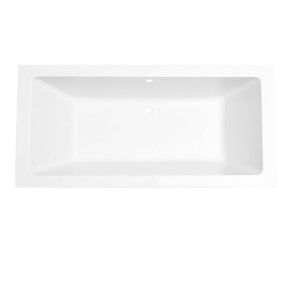 Wiesbaden Santino SQ  Duo Inbouw Ligbad Acryl Glans Wit 180cm